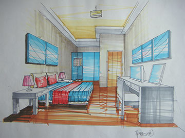 愛(ài)因森教育學(xué)生手繪臥室作品